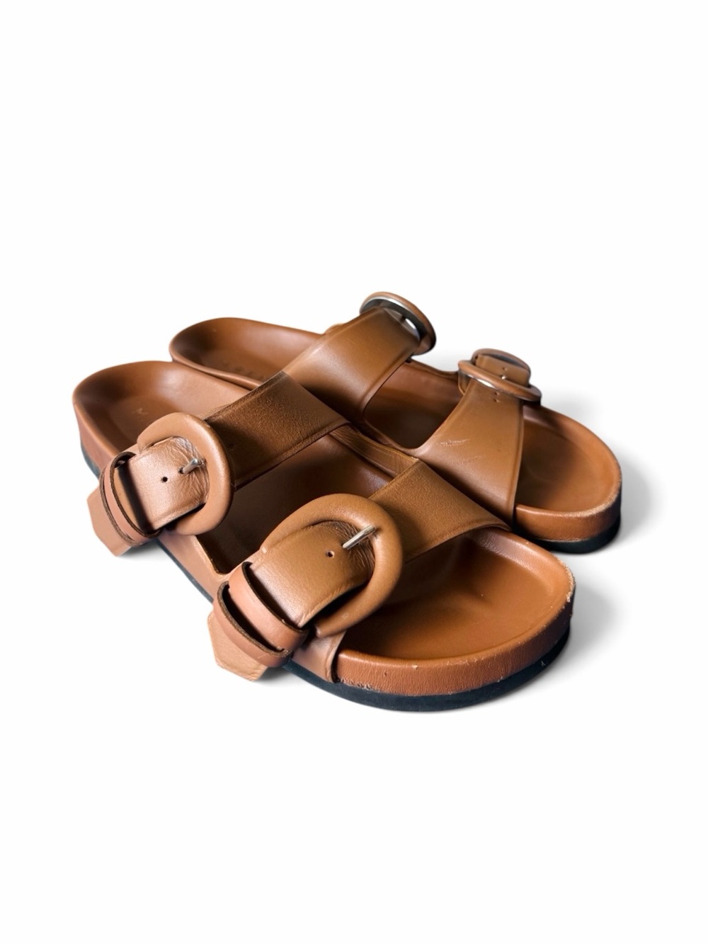 ★ M.Gemi “The Matilde Due” Seasonal Staple Elevated Basic Leather Sandals Tan ★